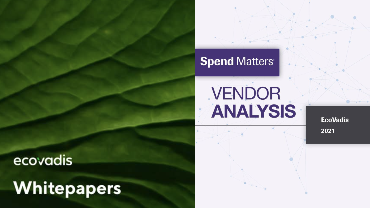 EcoVadis Whitepapers: Spend Matters-Vendor Analysis