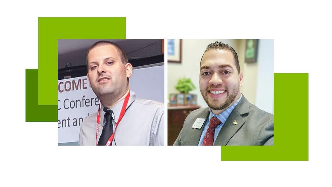 Dr. Alan Chase (left) and Juan Pablo Ceballos Garcia (right)