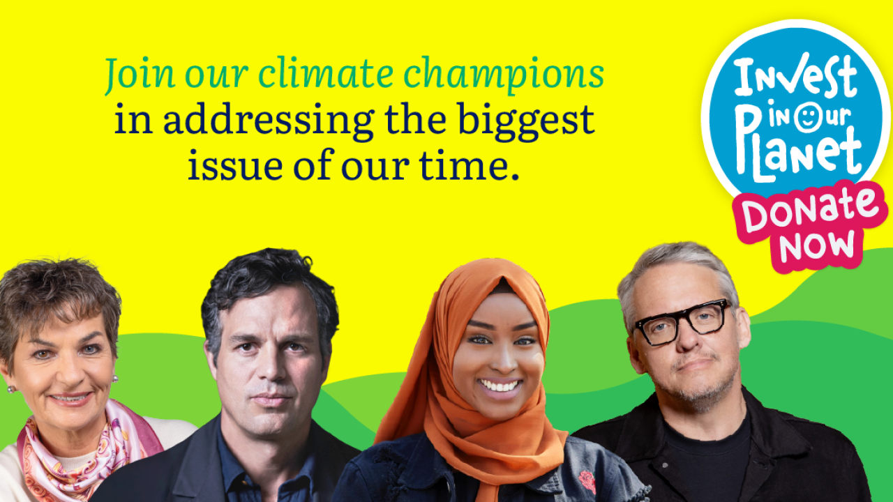 ‘Climate Champions’ Mark Ruffalo, Adam McKay, Christiana Figueres and Zamzam Ibrahim