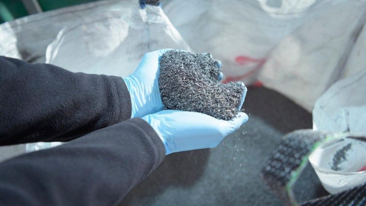 hands holding raw materials