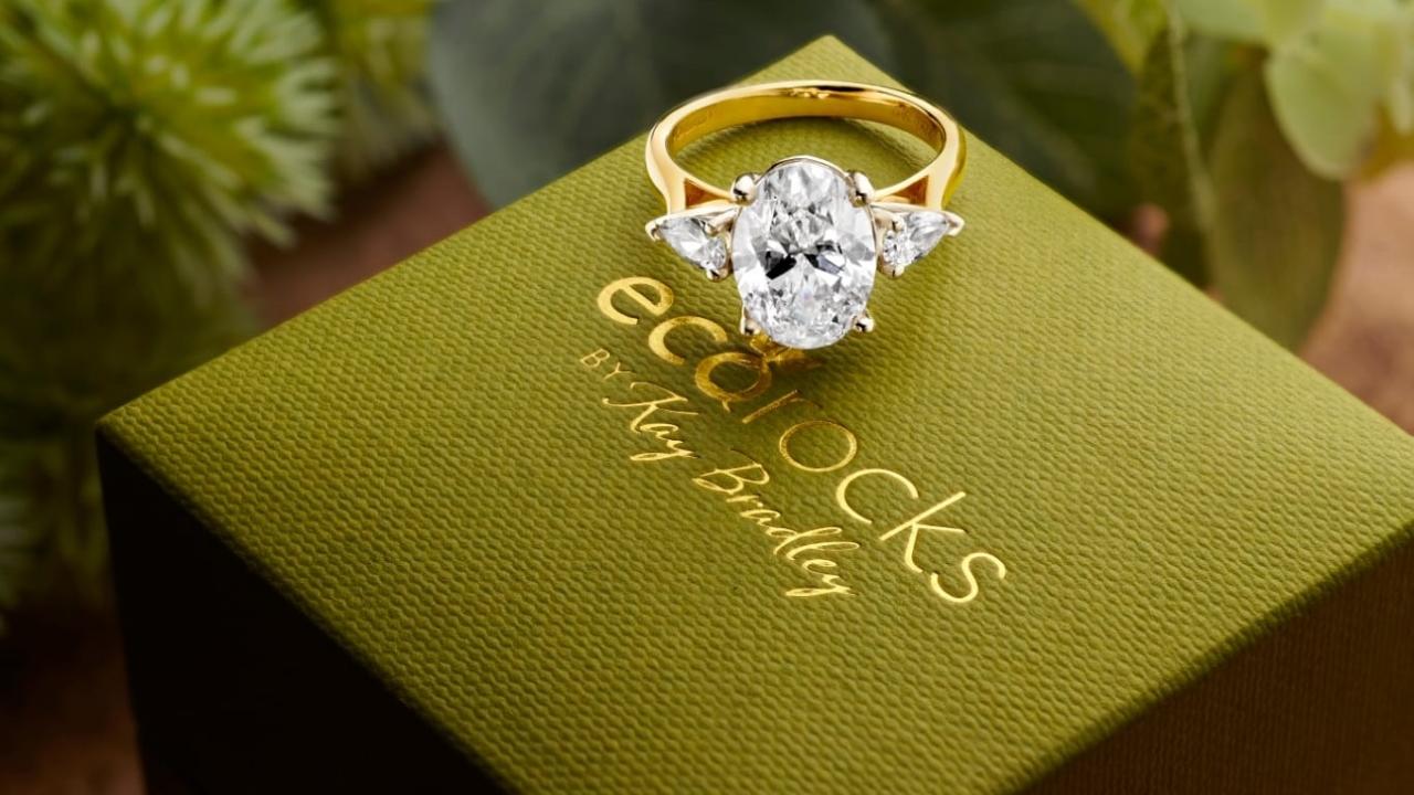 Eco Rocks by Kay Bradley laboratory-grown diamond ring