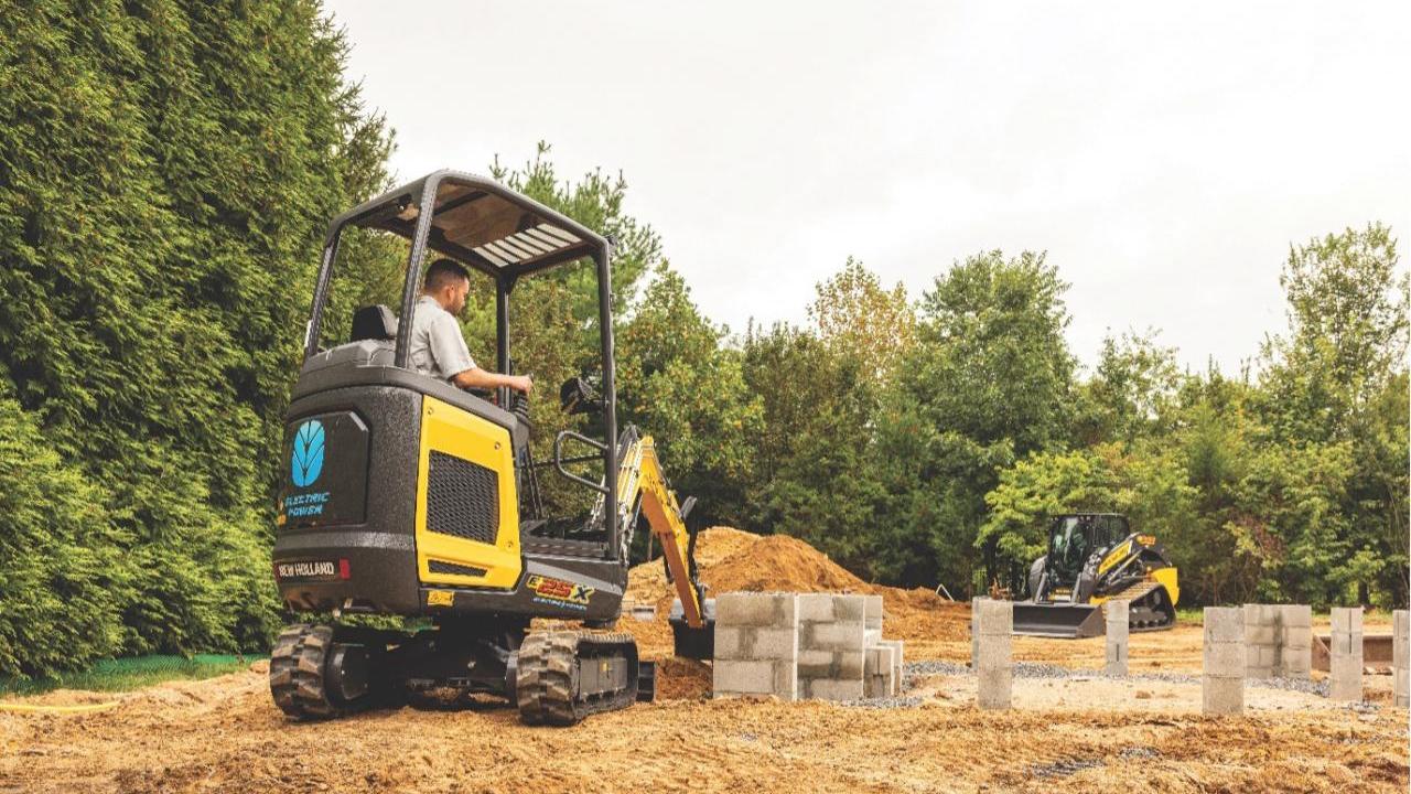 E25X Electric Mini Excavator in use