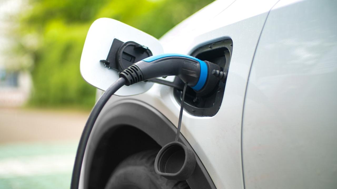 electric vehicle getting charged