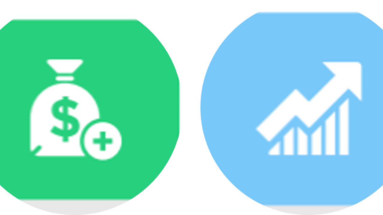Graphic showing security, money, growth, and checks
