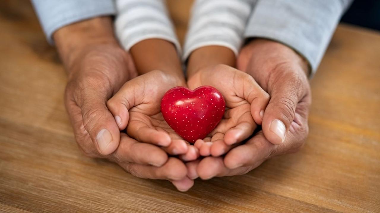 hands holding heart