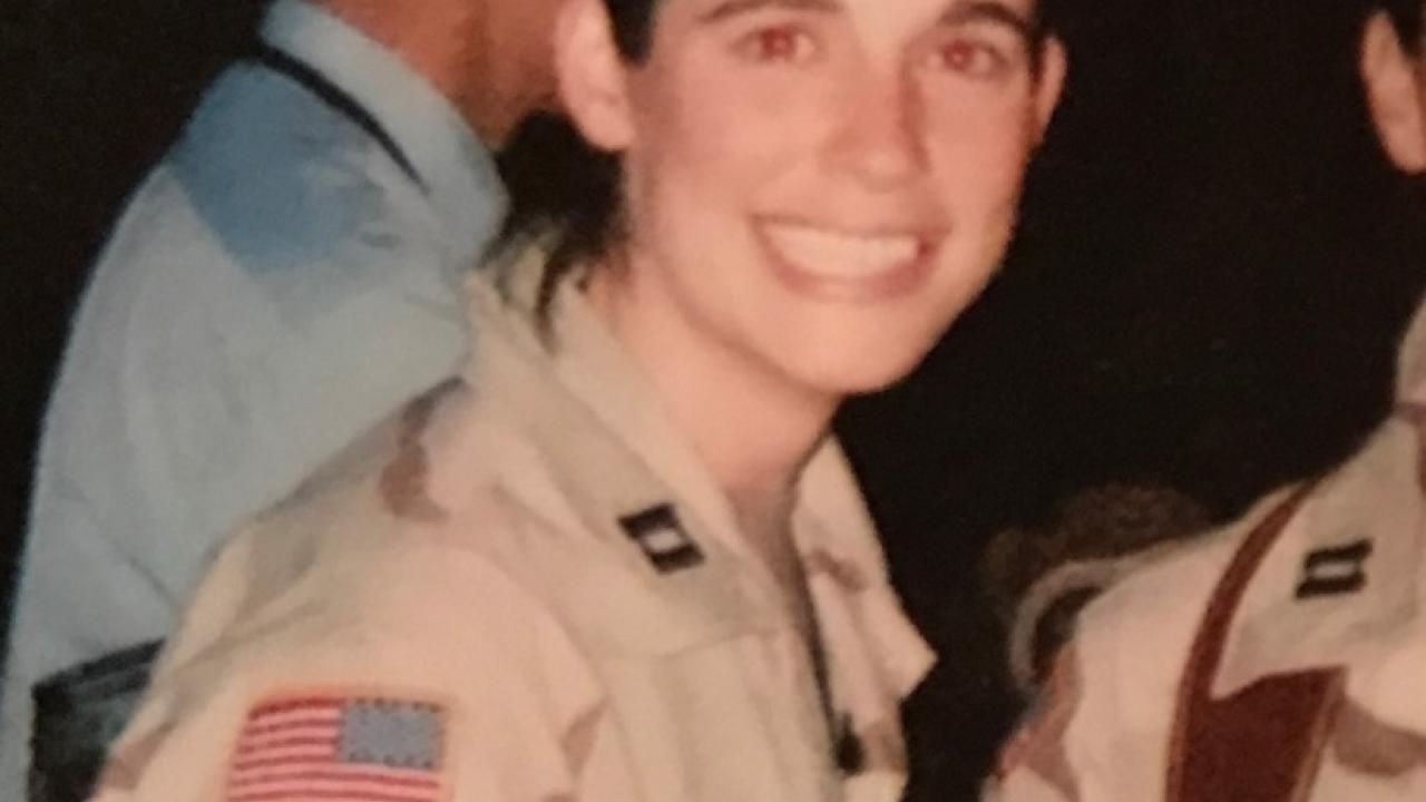 Erica Choi shown in her uniform with the rank of Captain in the US Army.