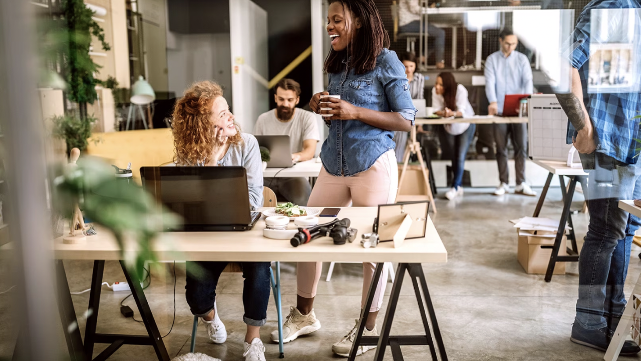 Group of women shown in an office.