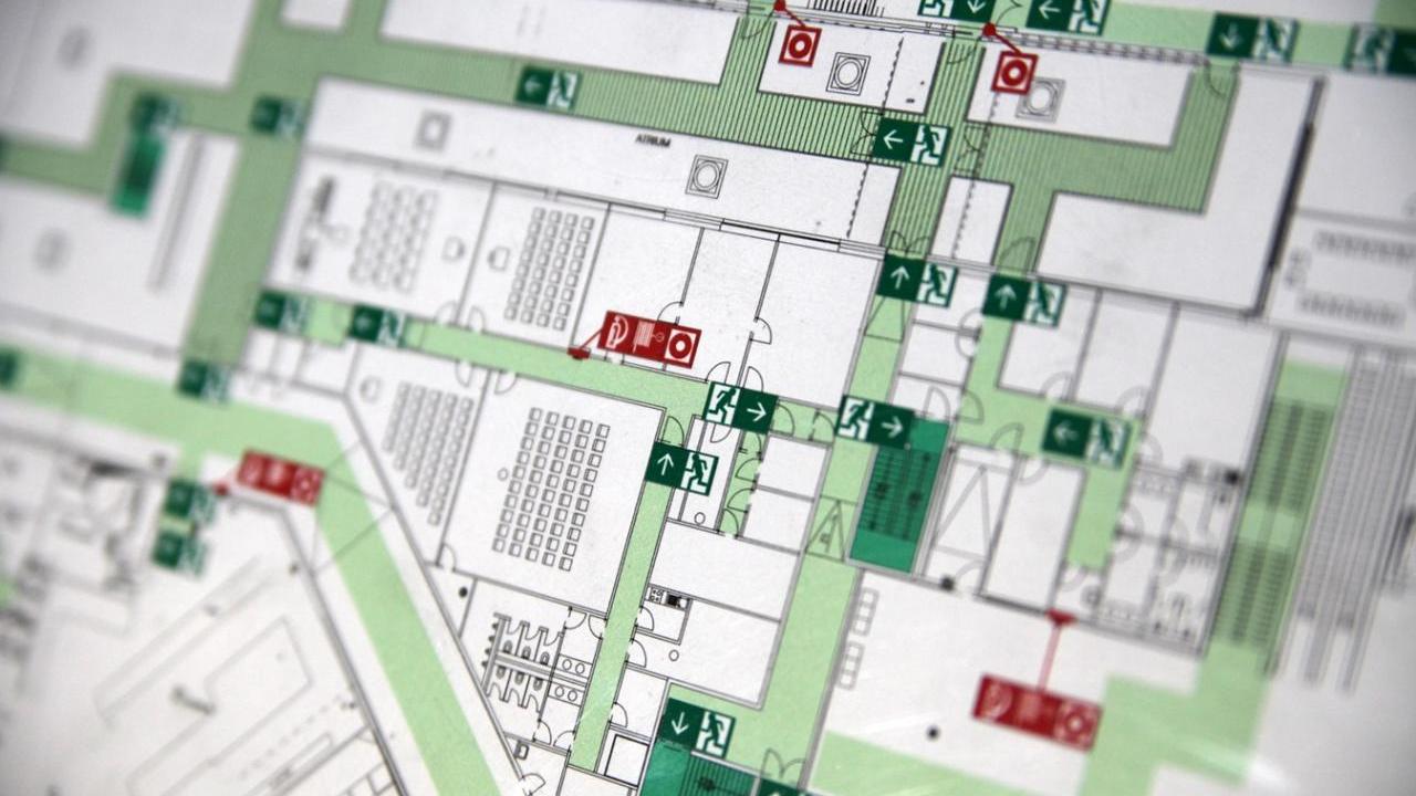 Evacuation plan map