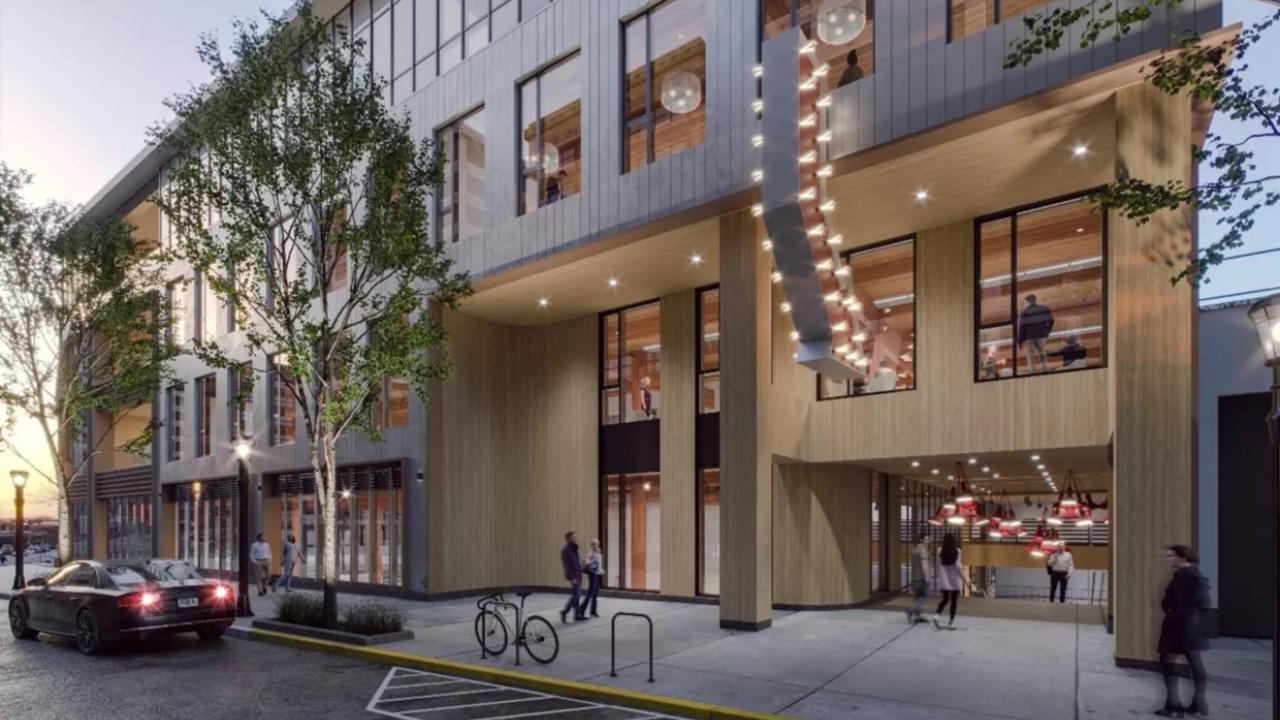Exterior, artist's rendering of 609 Ponce office loft