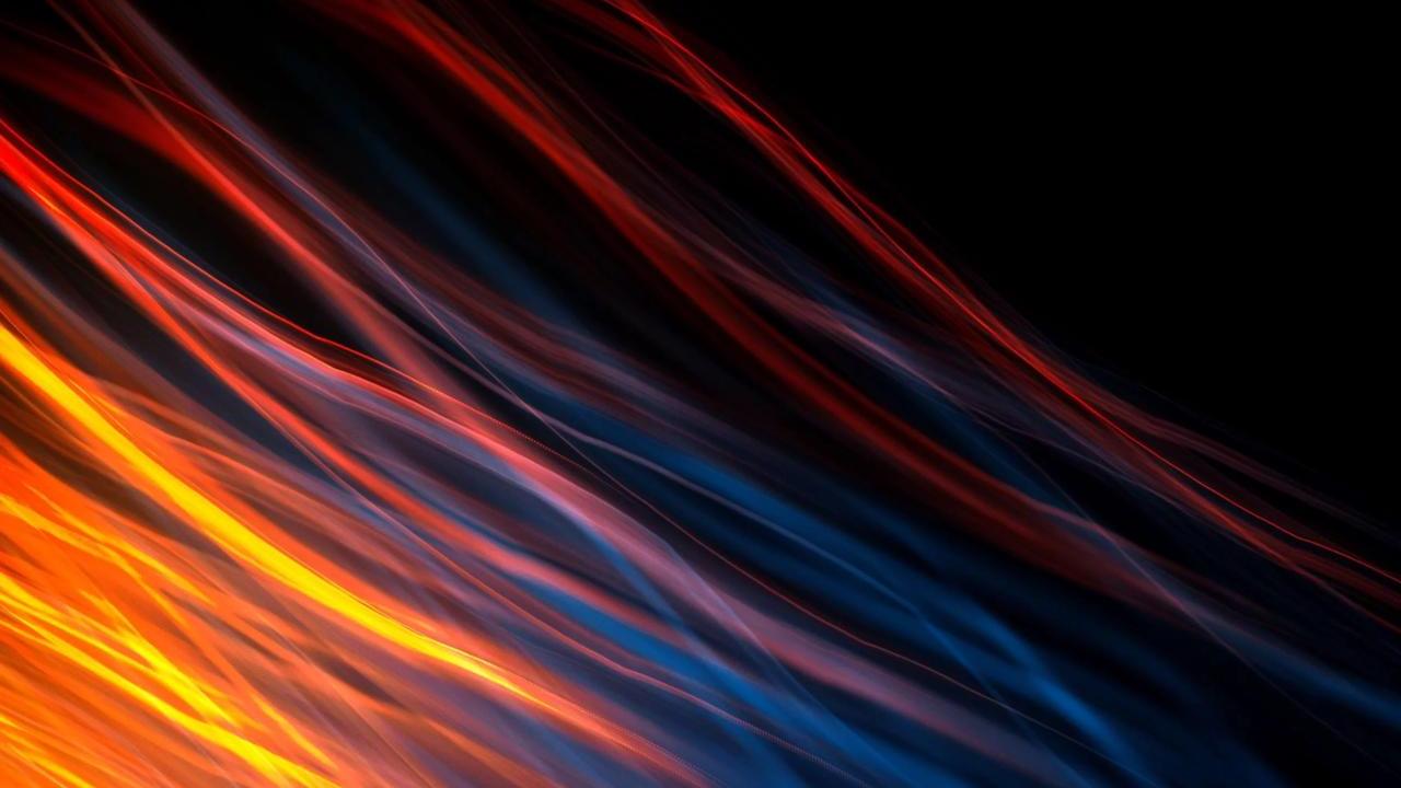 Abstract image of different colours o a black background