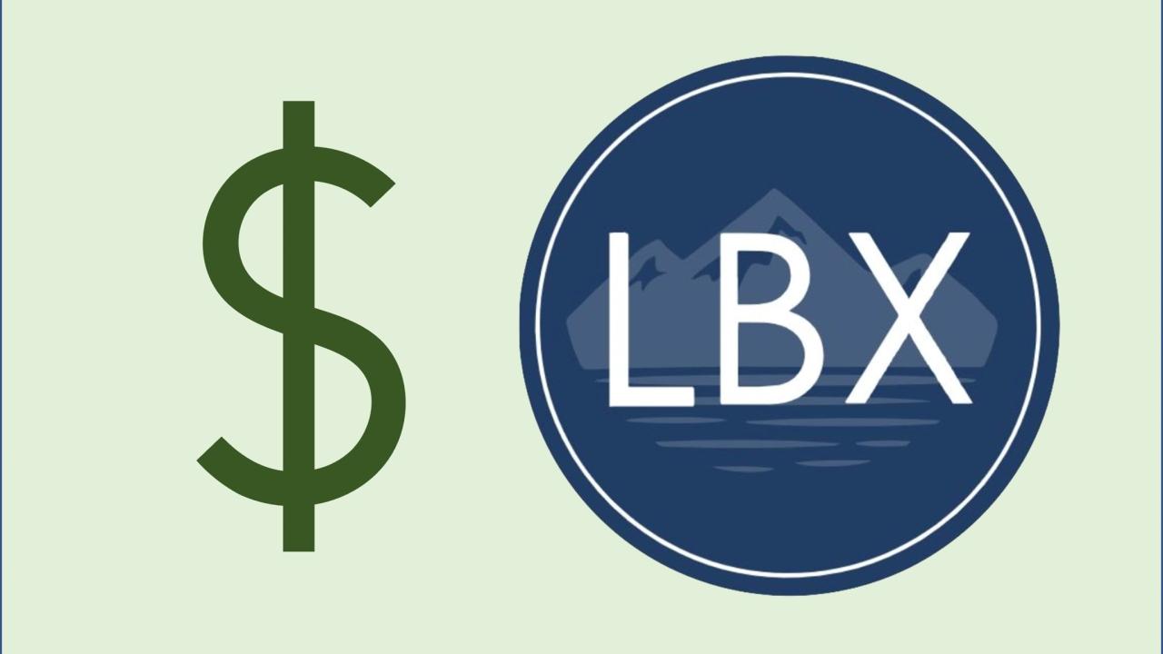 dollar sign with LBX logo