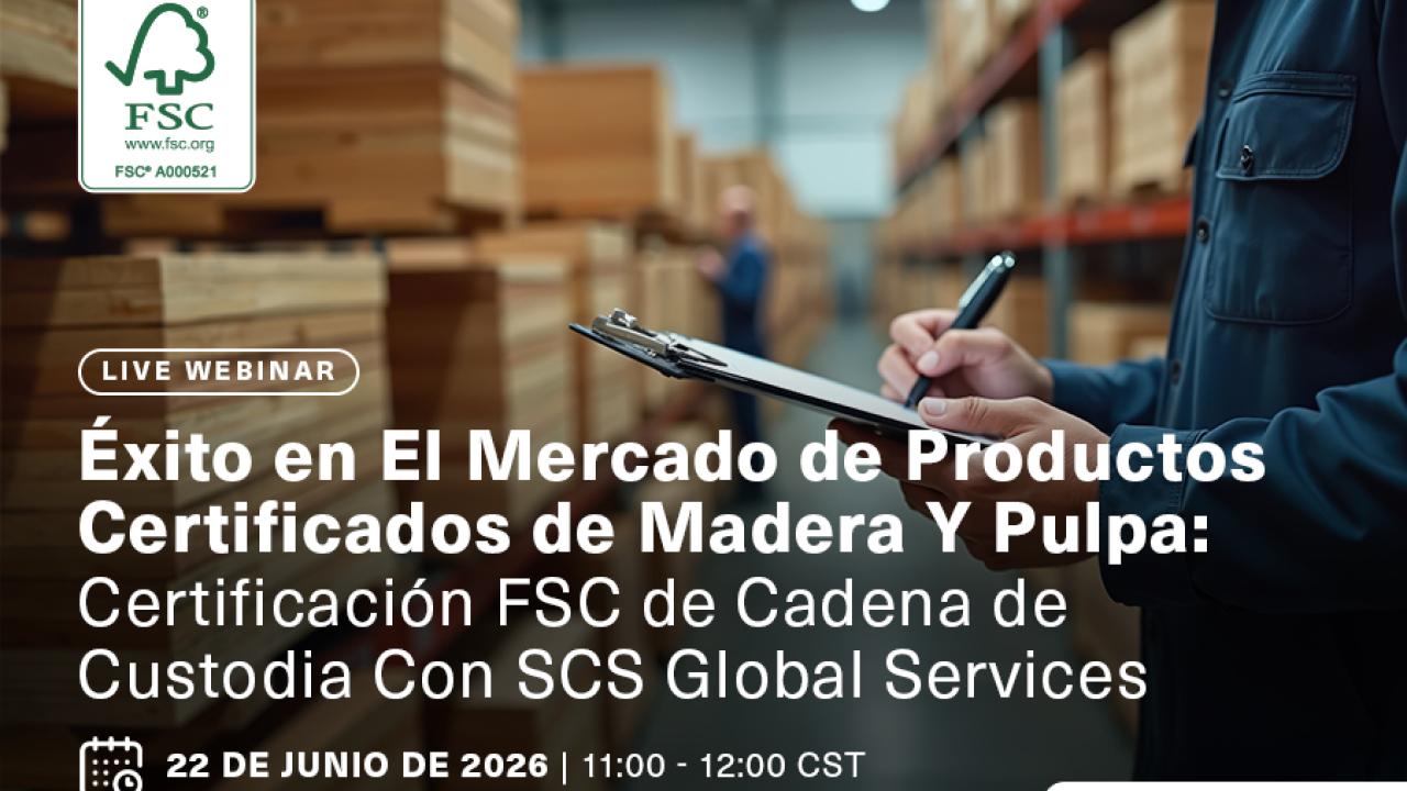 Seminario web gratuito: Éxito en el mercado de productos certificados de madera y pulpa