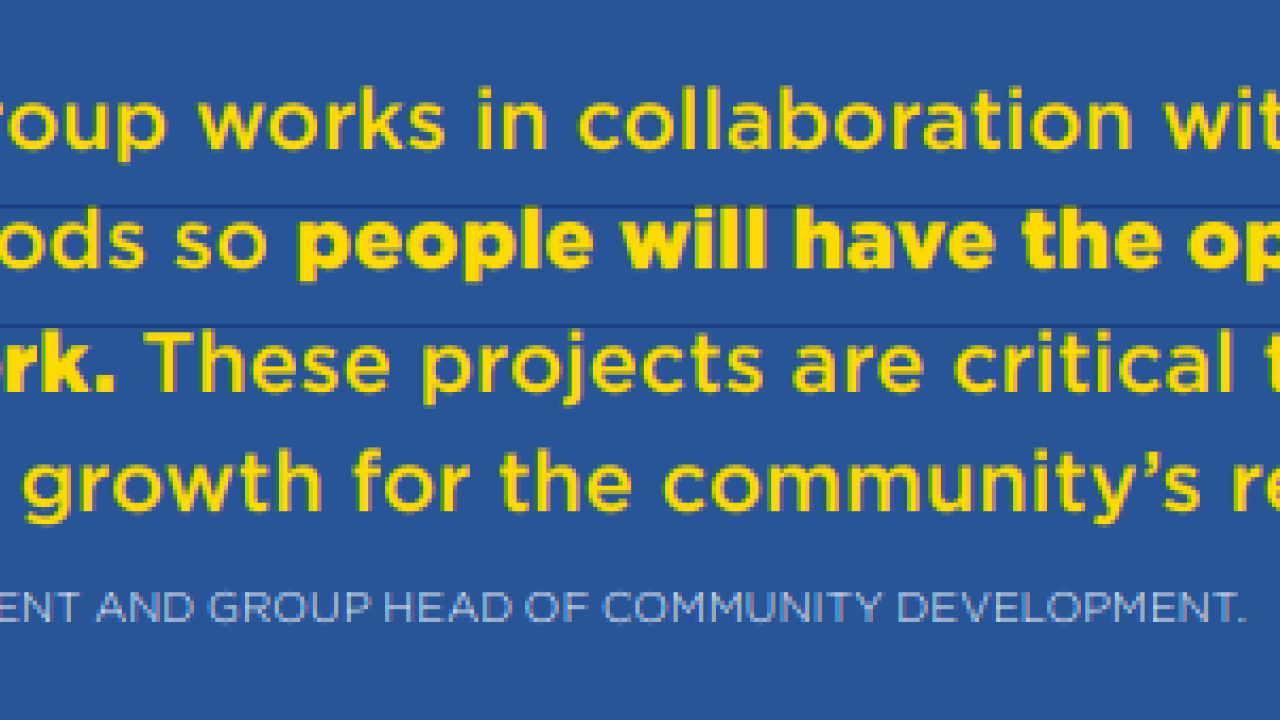 "Fifth Third's Community Development group works in collaboration with public and private organizations to help revitalize neighborhoods so people will have the opportunity to thrive in the environments where they live and work. These projects are critical to the stabilization of neighborhoods and economic growth for the community's residents." Burgess quote