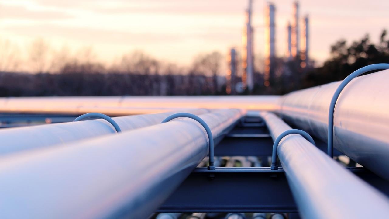 pipeline with trees in the background