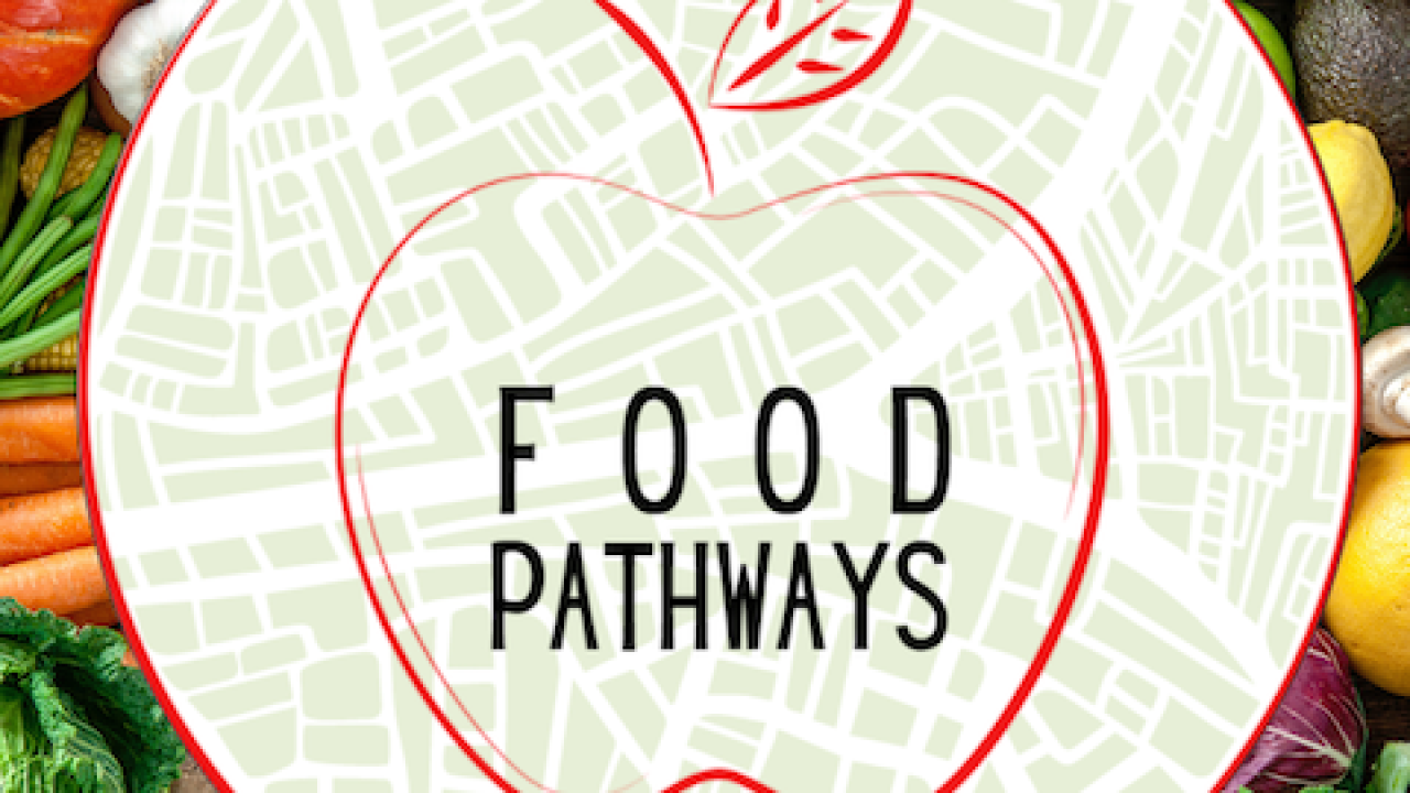 Food Pathways logo shown on top of fresh vegetables.