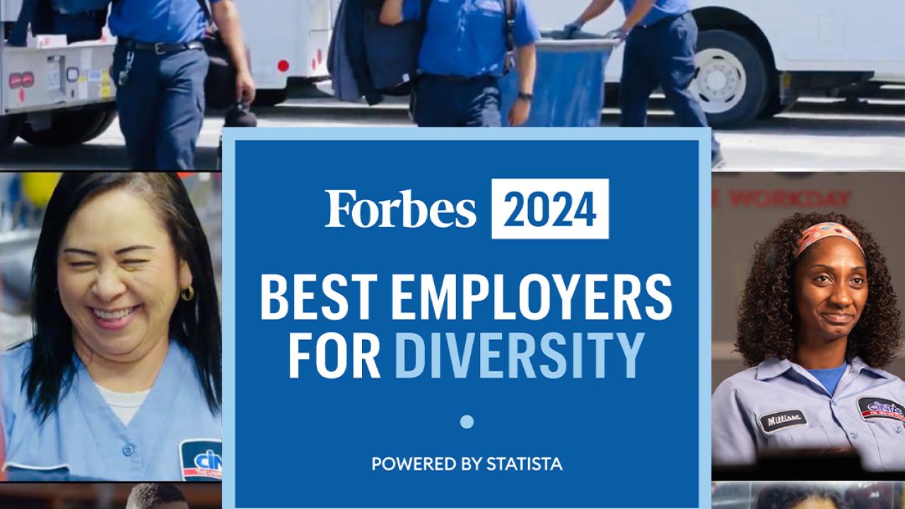 Forbes 2024 Best Employers for Diversity collage of Cintas employees