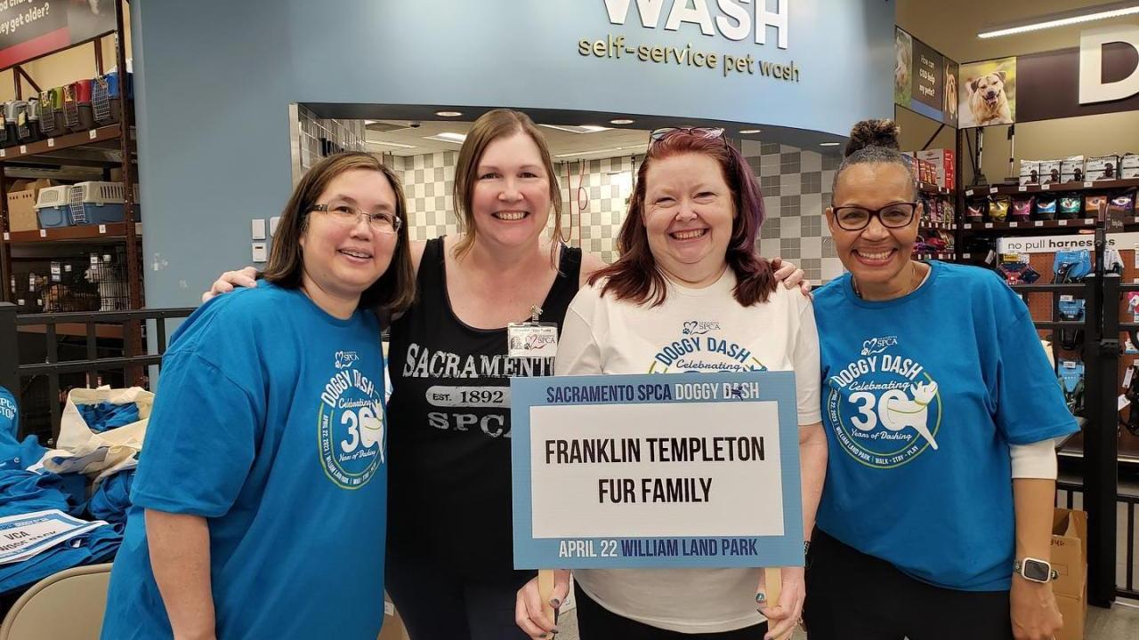 Franklin Templeton volunteers at the Doggy Dash.