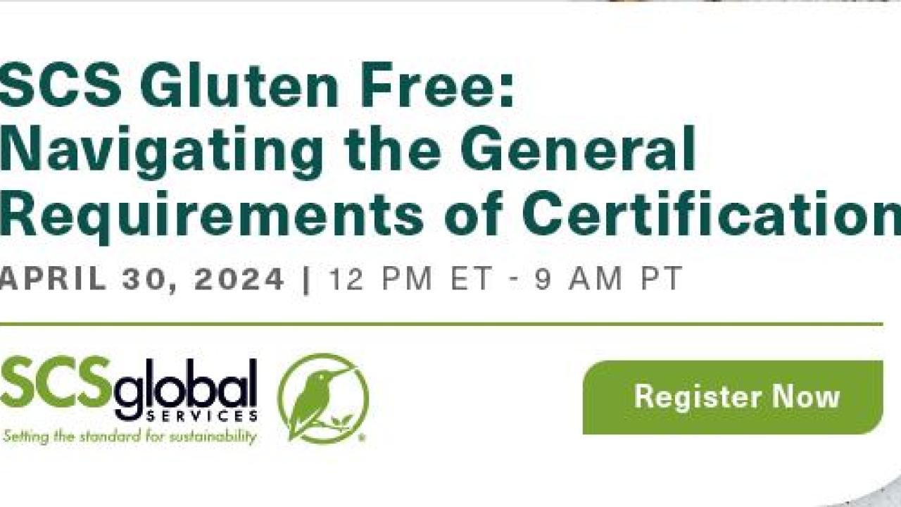 SCS Gluten-Free Certification Webinar
