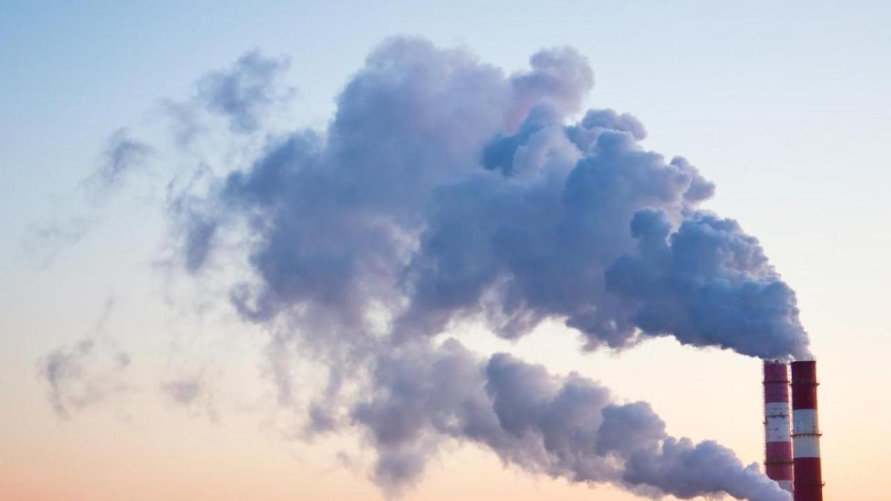 Vapor Emitting from Smoke Stacks