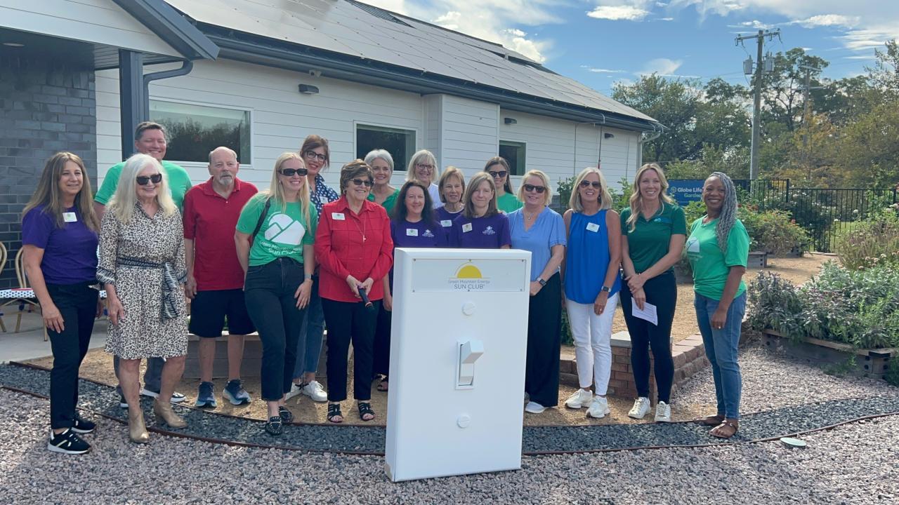 Community Garden Kitchen and Green Mountain Energy Sun Club "Flip the Switch" on Solar!