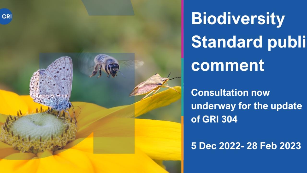 GRI Biodiviversity consultation underway