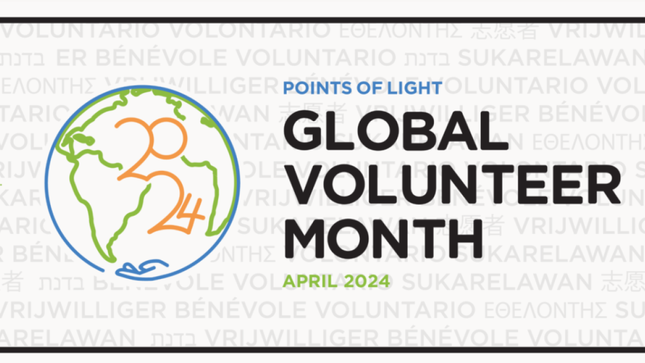 Global Volunteer Month Logo