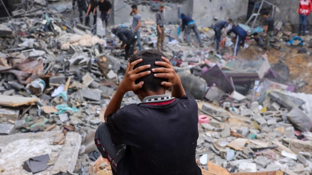 1 million people in Gaza are on the brink of famine. // Photo by Mohammed Abed/AFP