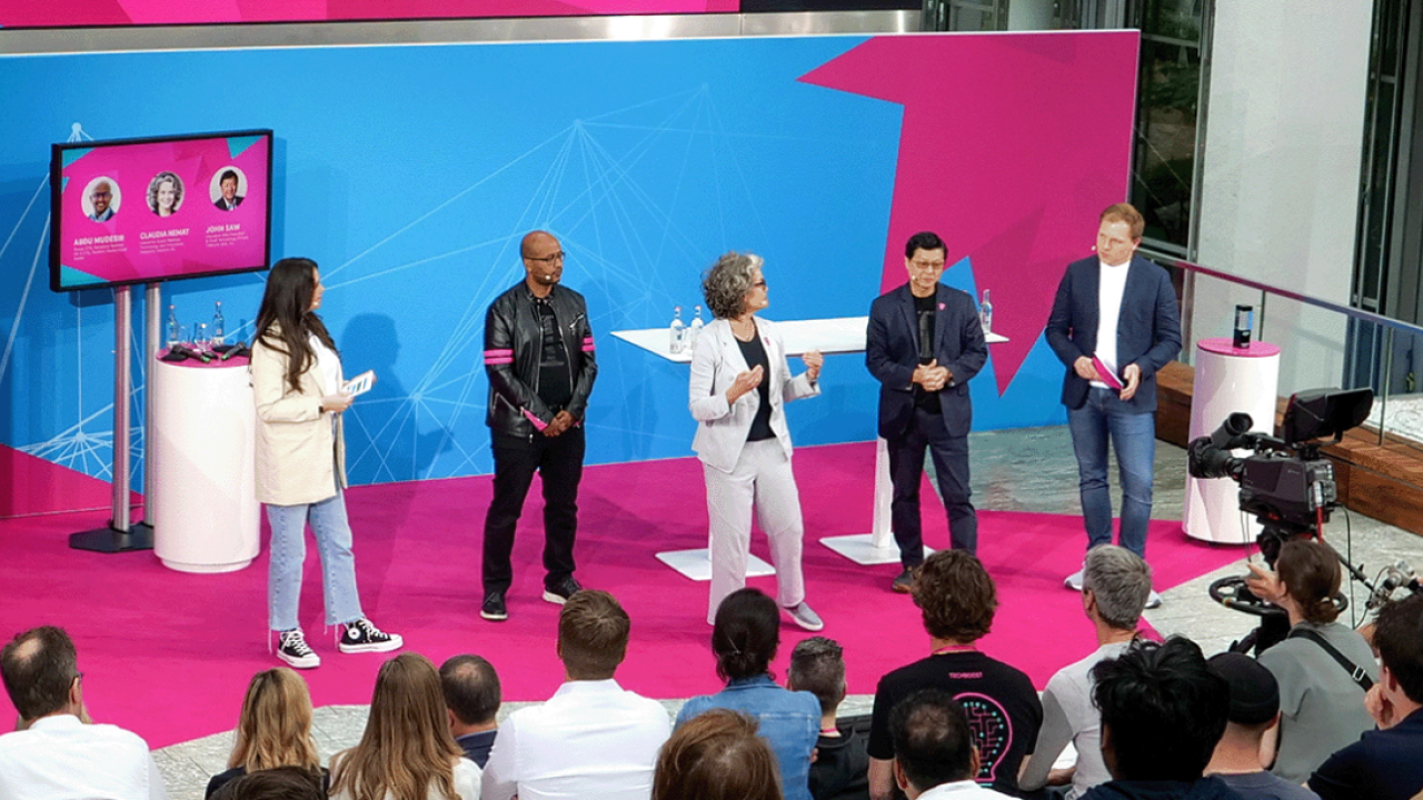 people speaking at the event