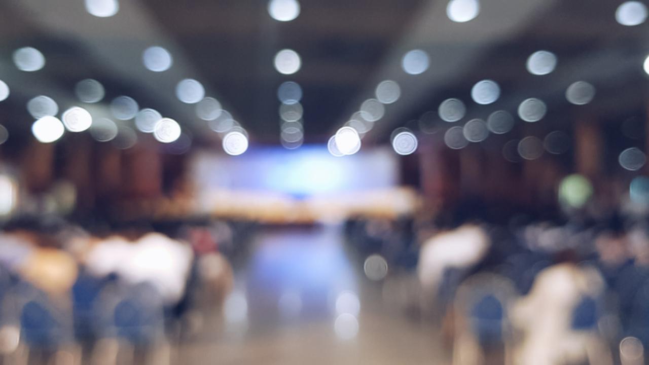 Blurry image of auditorium 