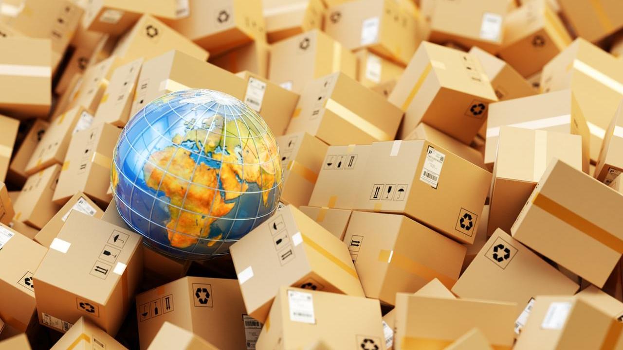 Globe sitting in a sea of packages