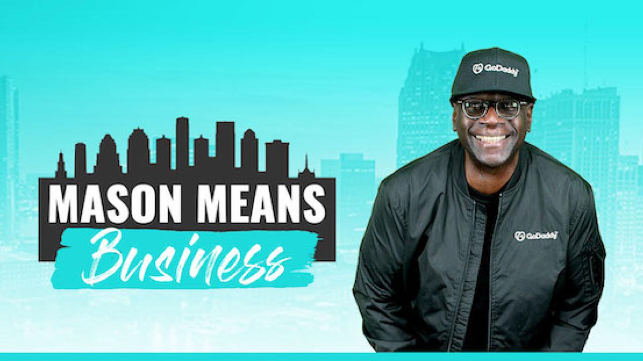 Mason Means Business logo and photo of Mason.