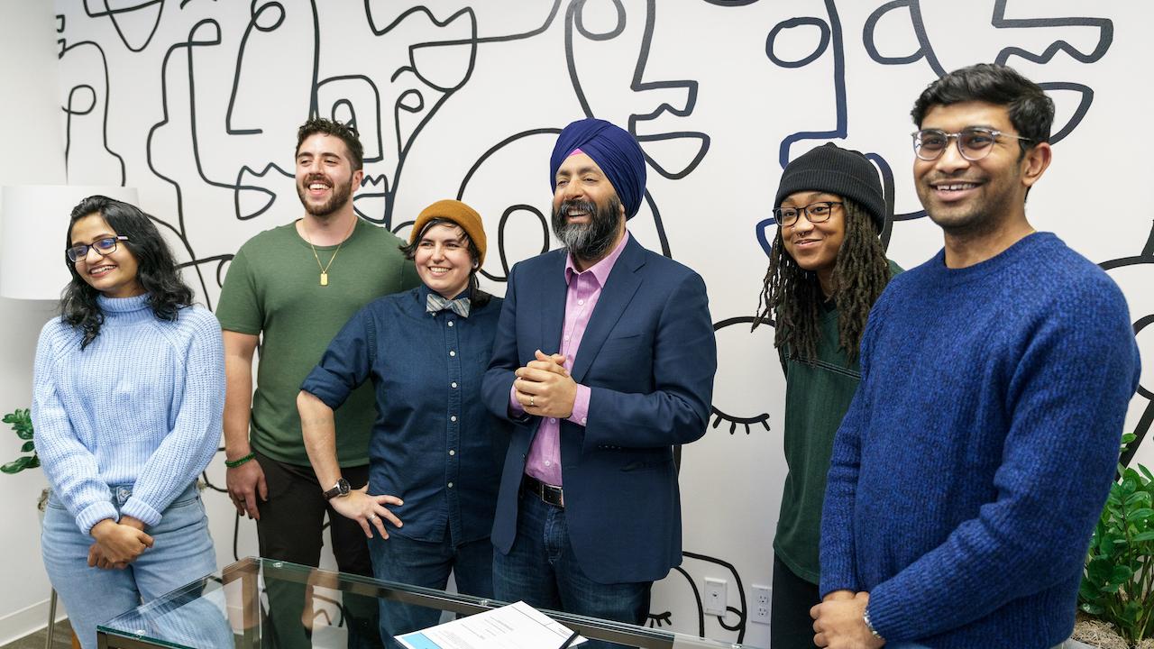 Photo: GoDaddy CEO Aman Bhutani & employee resource group members