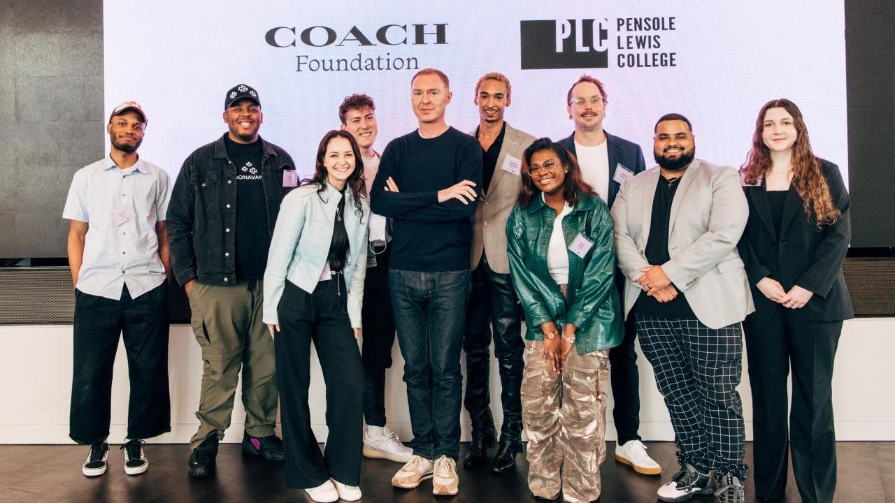 Pensole Lewis students with Coach Creative Director Stuart Vevers Tapestry HQ