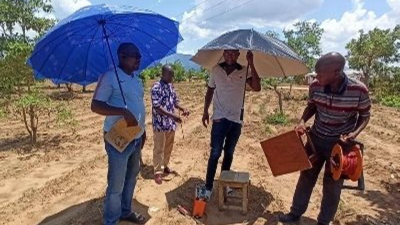Engineers from Freshwater Project International working in Malawi.