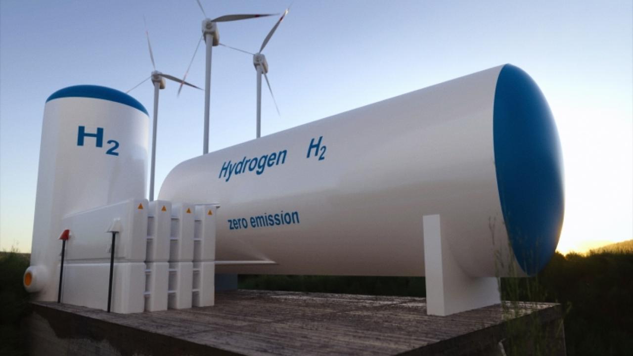 Tanks filled with Hydrogen