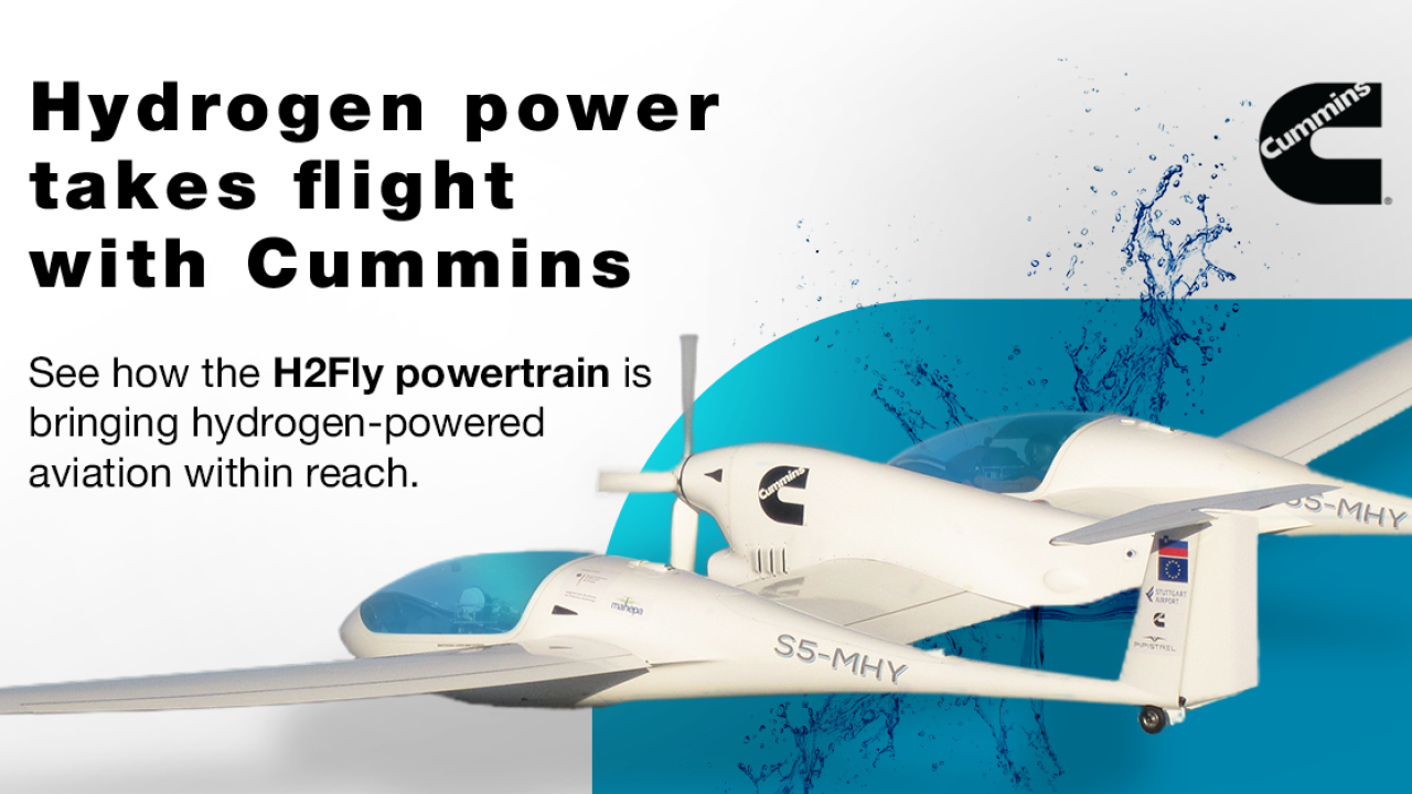Hydrogen power takes flight with Cummins