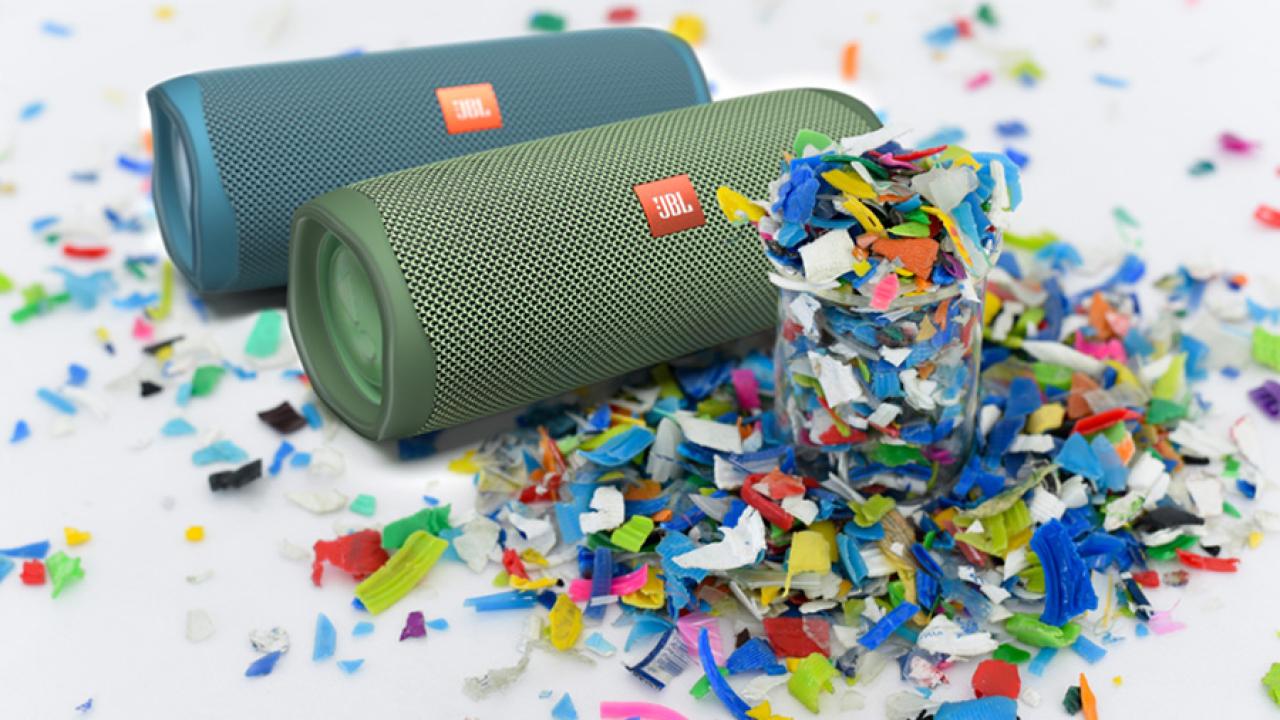 JBL products with sustainable packaging.