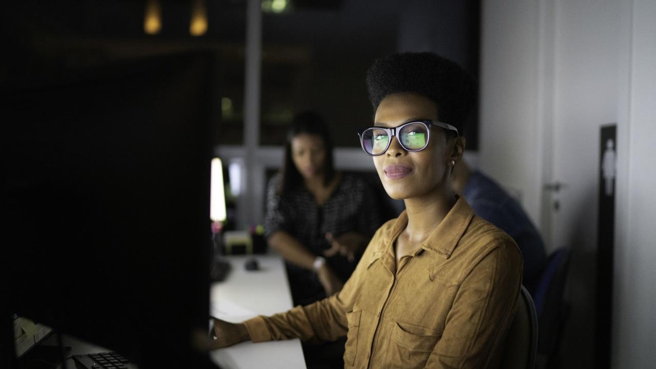 Person working at computer