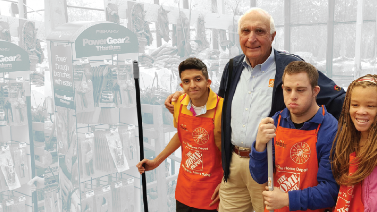 Ken Langone, founder of Home Depot with children