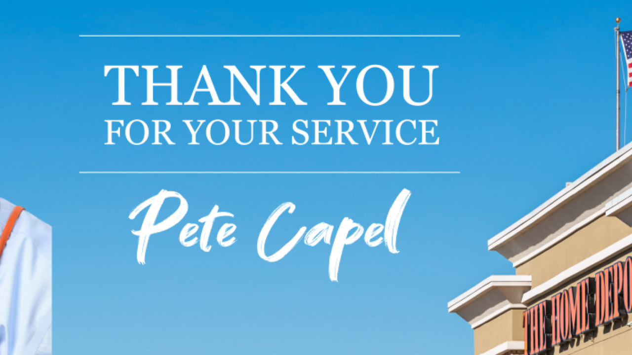 Thank you for your service Pete Capel.