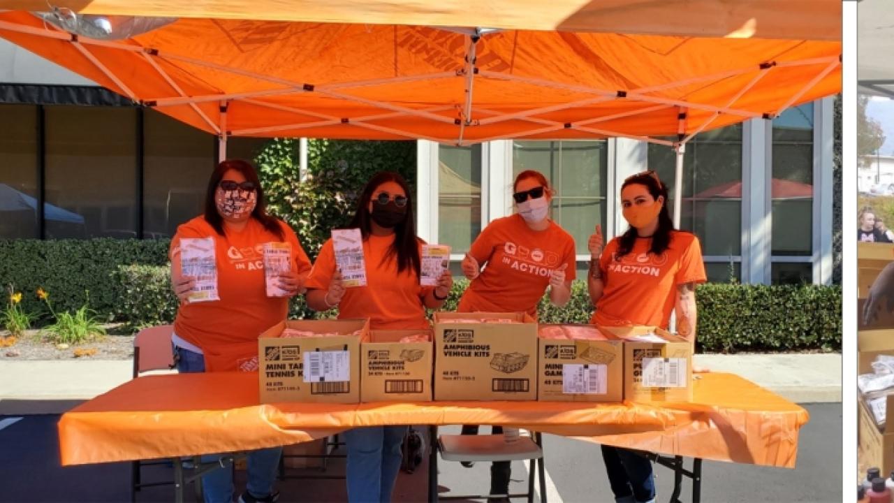 Team Depot volunteers shown.