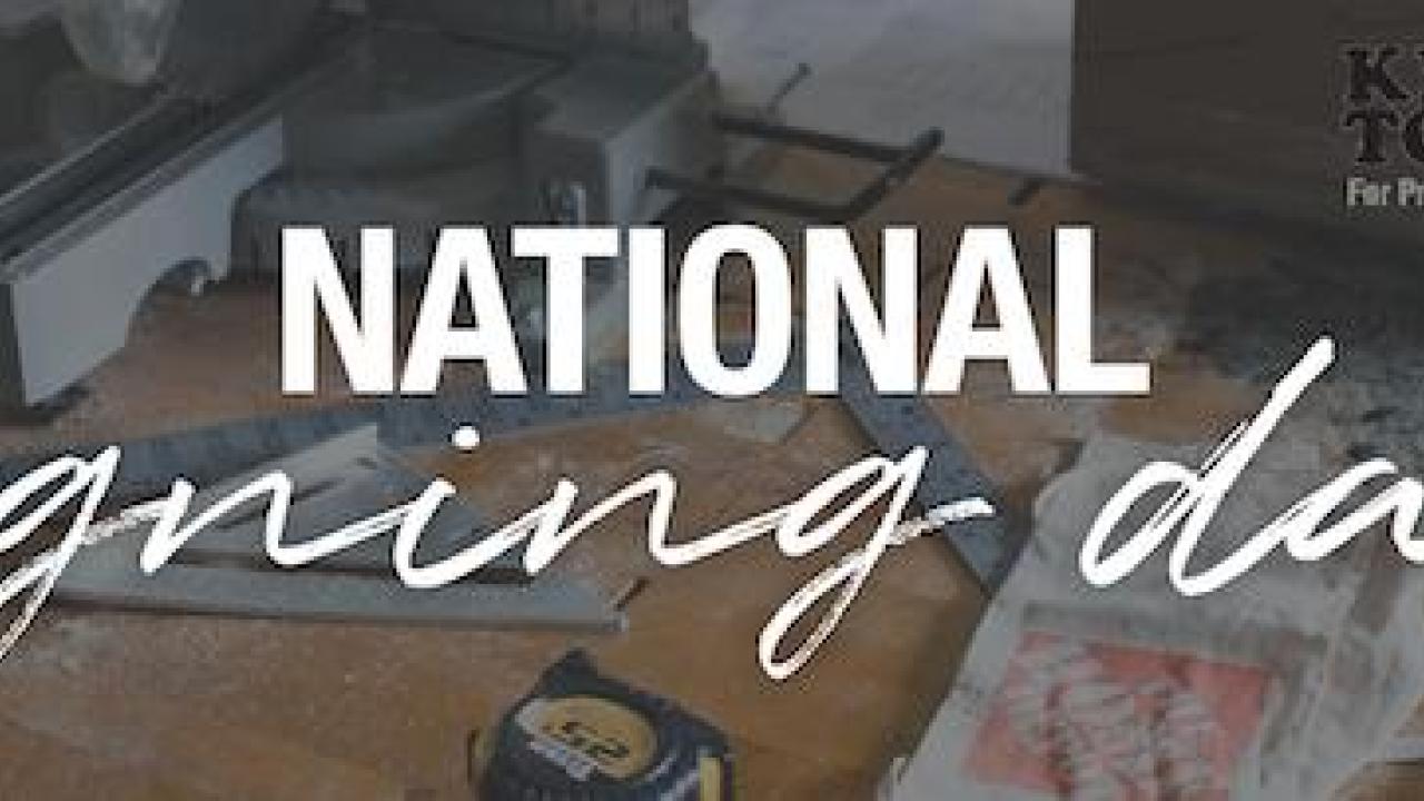 National Signing Day in partnership with The Home Depot and Klein Tools. Photo of a workbench with a variety of tools and rulers.