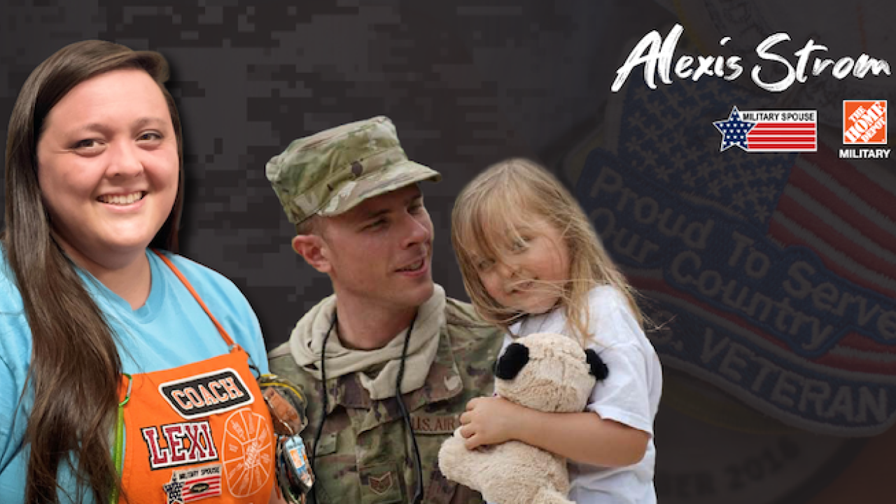 Photo of Alexis Strom, her husband and daughter.