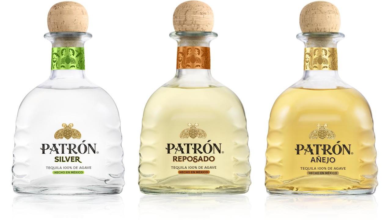 Three bottles of PATRÓN Tequila