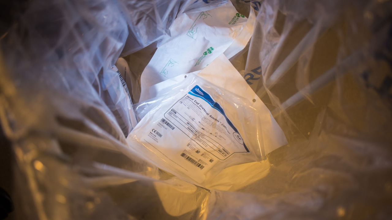 Plastic in the trash