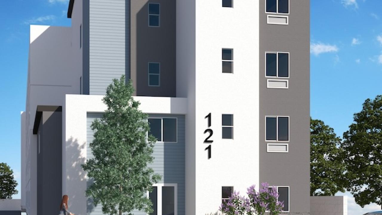 North Matthews Apartment complex rendering.