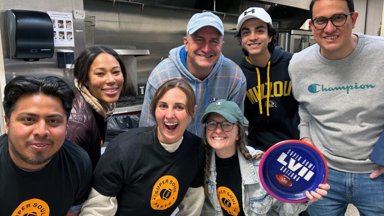 Chris Fox, HBI chief sustainability officer, and HBI associates volunteer at a Super Soul Party with Samaritan Ministries in Winston-Salem, N.C.