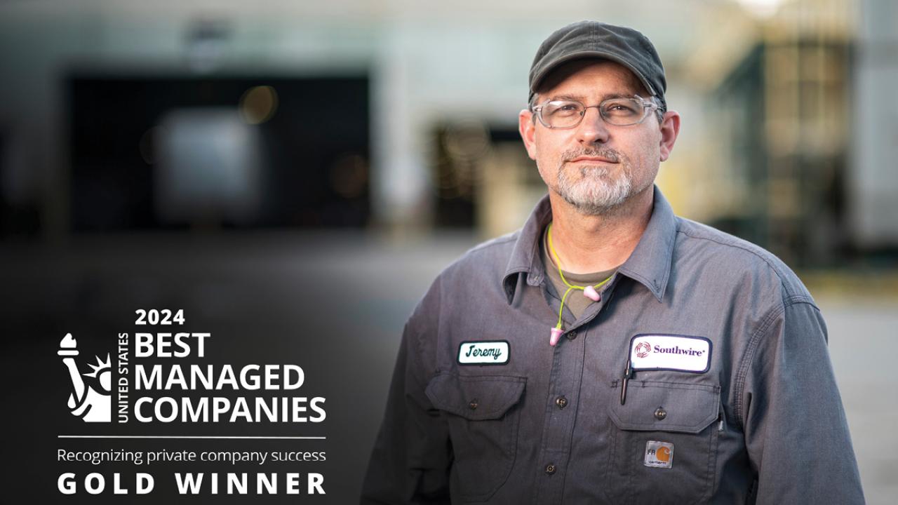 Southwire is proud to announce it has been selected as a 2024 US Best Managed Company for the fifth year in a row.