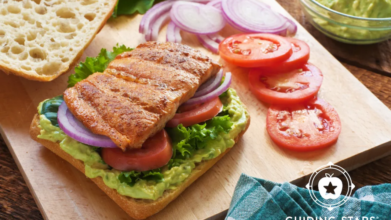 Blackened Salmon Sandwich – 3 Guiding Stars
