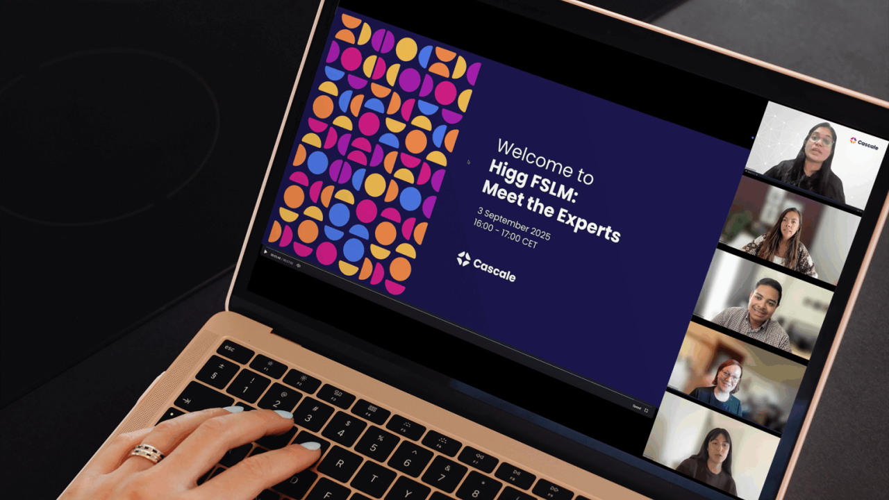 open laptop with webinar up